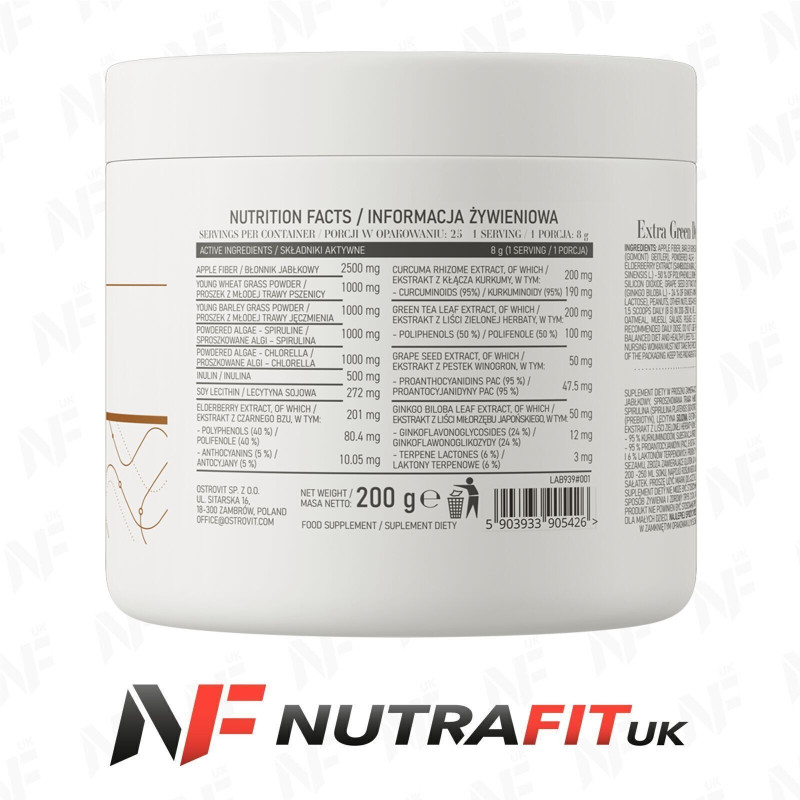 Ostrovit Extra Green Detox 200 g Powder Ostrovit Extra Green Detox 200 g Powder
