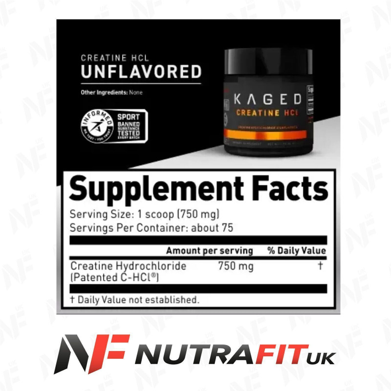 Kaged Muscle Creatine HCl Unflavoured Powder