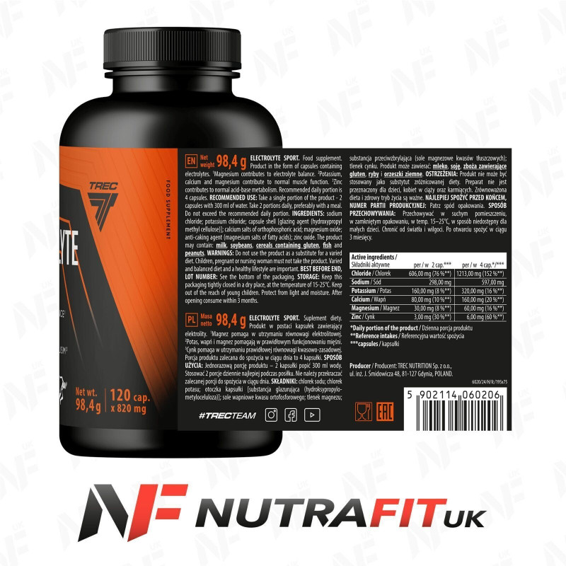 Trec Electrolyte Sport Endurance 120 Caps Trec Electrolyte Sport Endurance 120 Caps