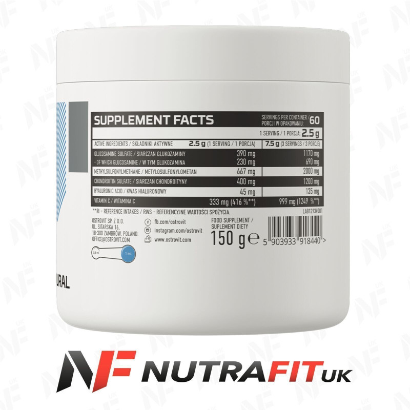 Ostrovit Glucosamine + MSM + Chondroitin Natural Powder 150 g Ostrovit Glucosamine + MSM + Chondroitin Natural Powder 150 g