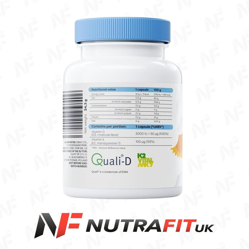 Osavi Vitamin D3 + K2 2000 IU + 100 µg Caps