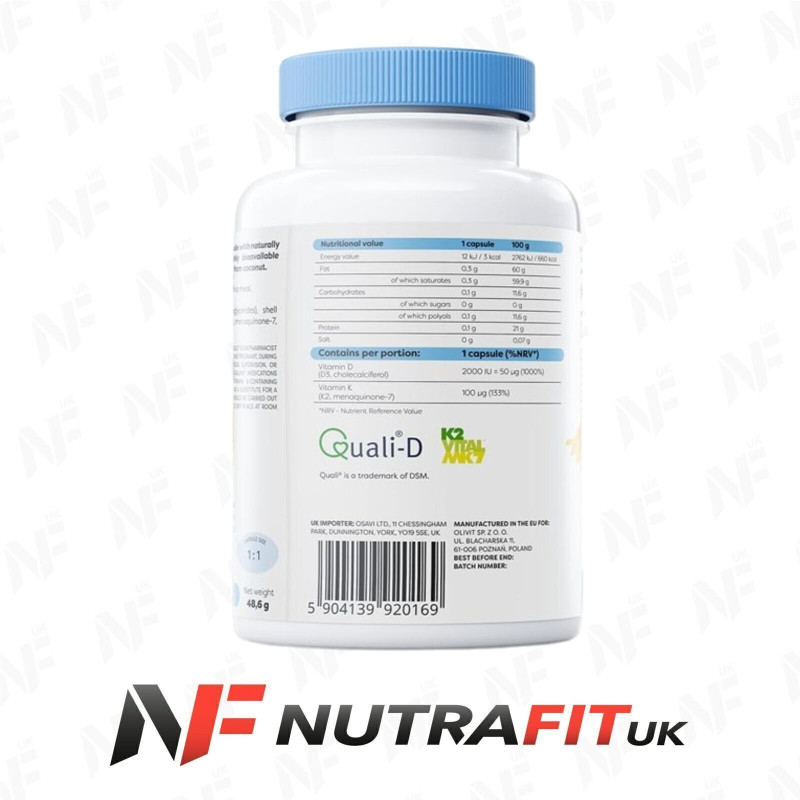 Osavi Vitamin D3 + K2 2000 IU + 100 µg Caps