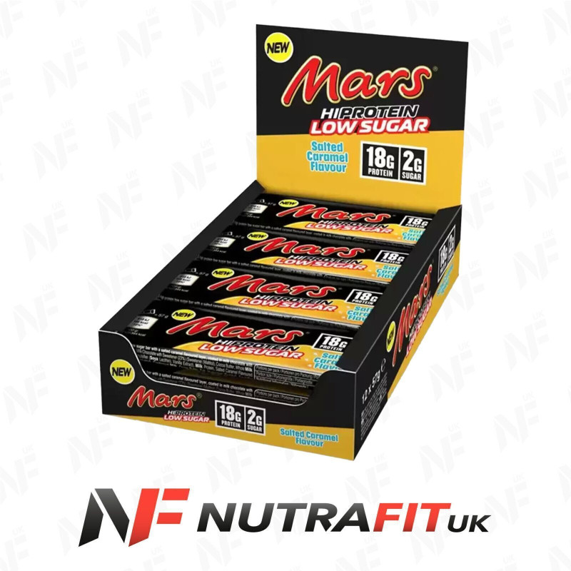 Mars Hi Protein Bars Low Sugar Salted Caramel Chocolate 12 Snack Box 12 X 57 g