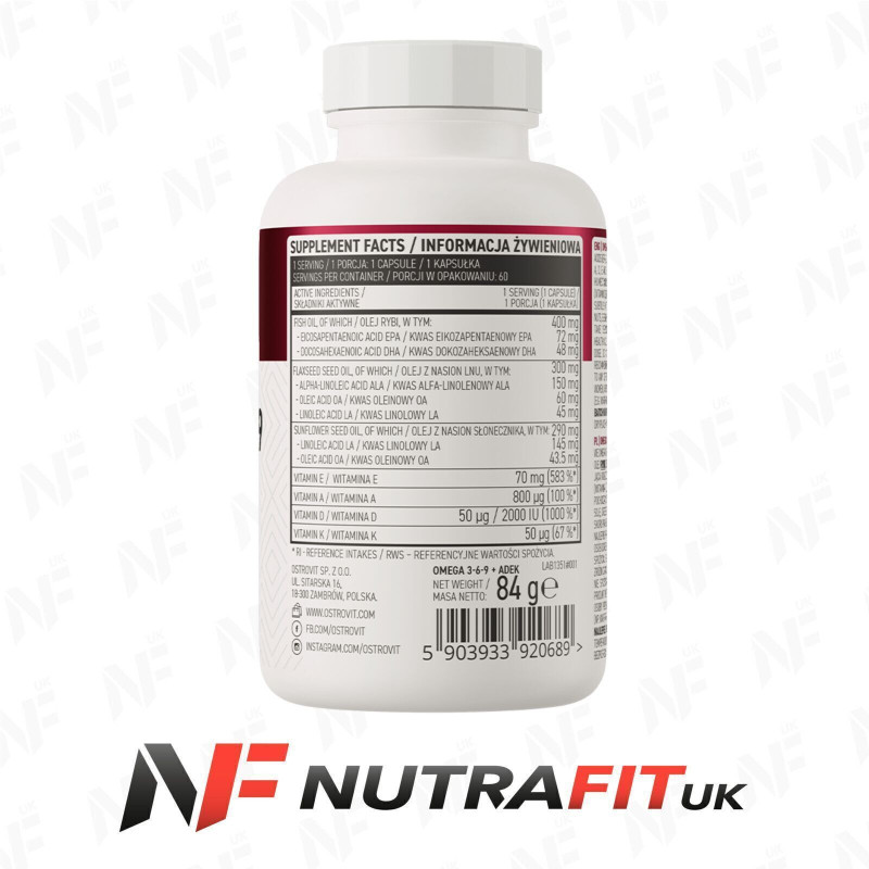 Ostrovit Omega 3-6-9 + ADEK 60 Caps Ostrovit Omega 3-6-9 + ADEK 60 Caps