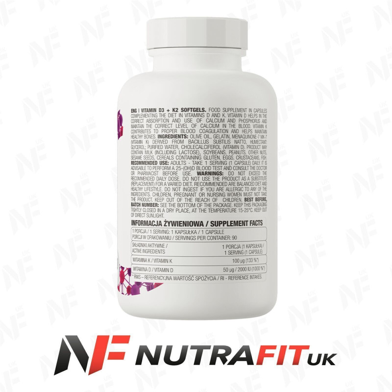 Ostrovit Vitamin D3 + K2 Softgels 90 Caps