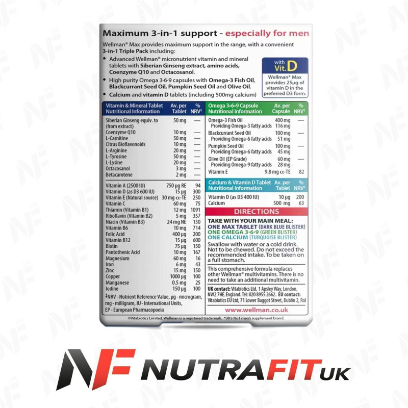 Vitabiotics Wellman Max 56 Tabs & 28 Caps Vitabiotics Wellman Max 56 Tabs & 28 Caps