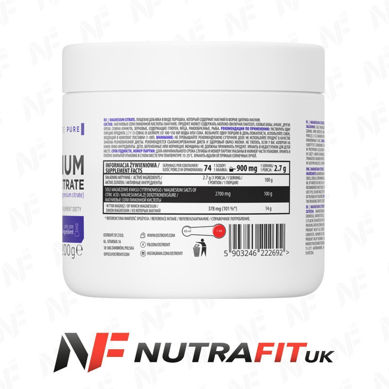 Ostrovit Magnesium Citrate Natural Powder 200 g Ostrovit Magnesium Citrate Natural Powder 200 g