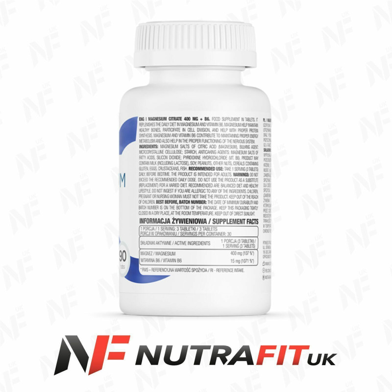Ostrovit Magnesium Citrate 400mg + B6 90 Tabs Ostrovit Magnesium Citrate 400mg + B6 90 Tabs