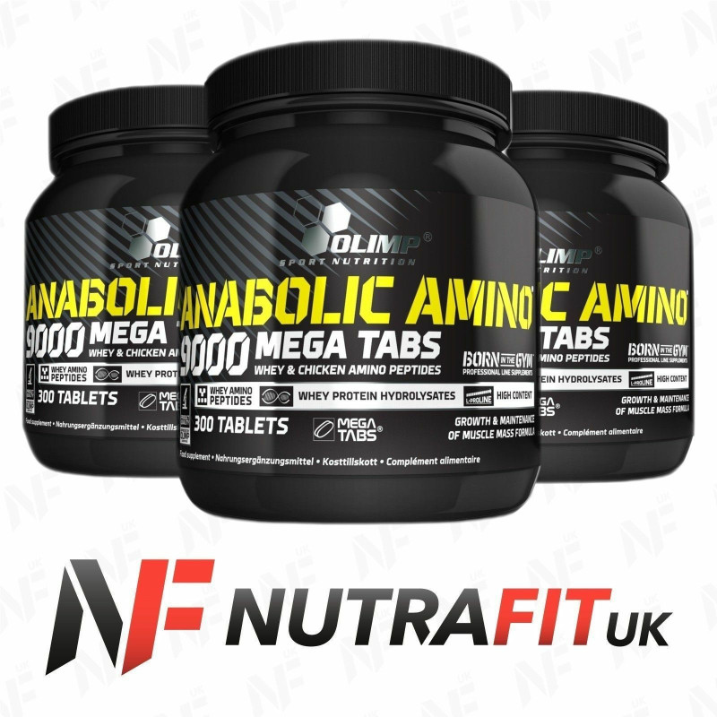 Olimp Anabolic Amino 9000 BCAA Whey Chicken Protein 300 Mega Tabs
