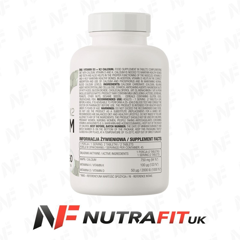 Ostrovit Vitamin D3 + K2 Calcium 90 Tabs Ostrovit Vitamin D3 + K2 Calcium 90 Tabs