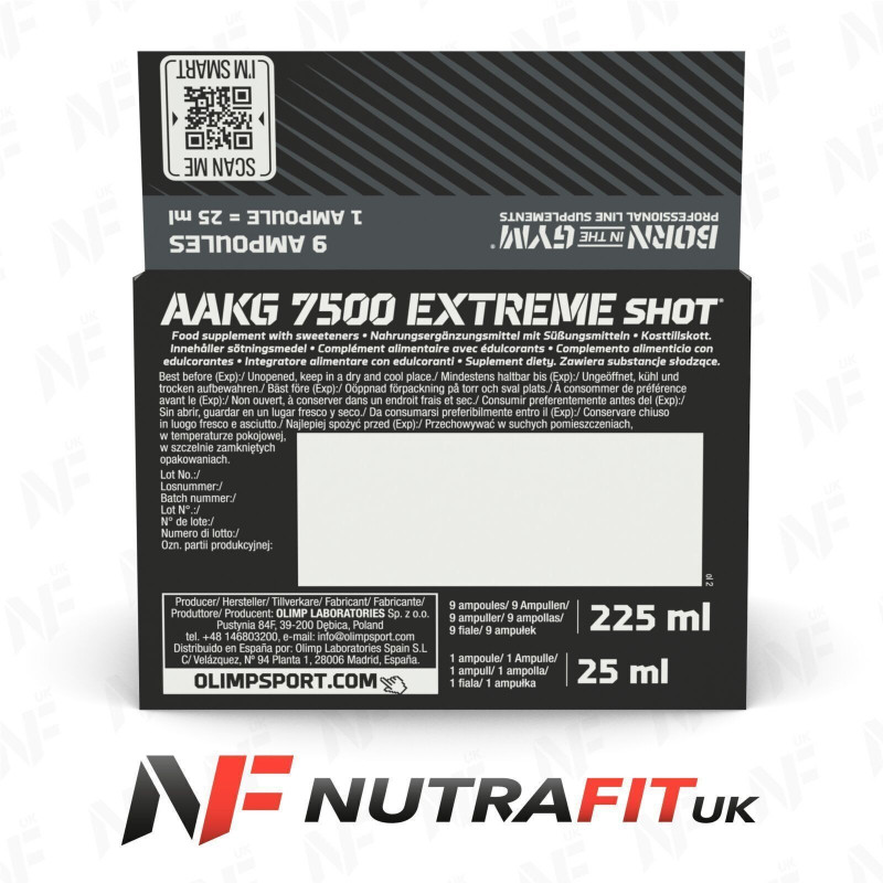 Olimp Nutrition AAKG 7500 Extreme Shot 9 x 25 ml Olimp Nutrition AAKG 7500 Extreme Shot 9 x 25 ml