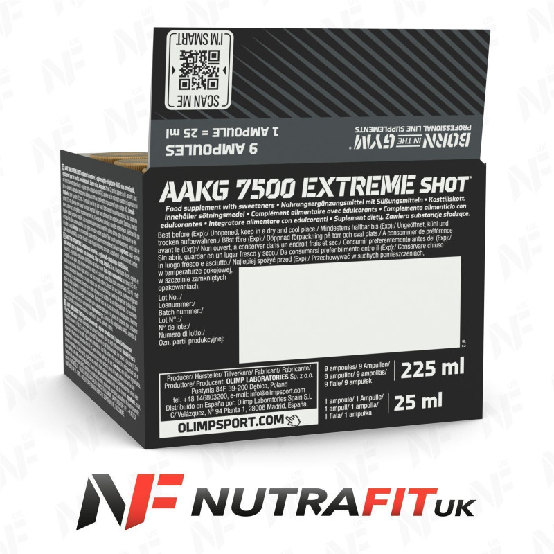 Olimp Nutrition AAKG 7500 Extreme Shot 9 x 25 ml Olimp Nutrition AAKG 7500 Extreme Shot 9 x 25 ml
