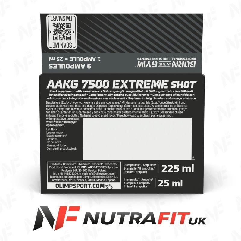 Olimp Nutrition AAKG 7500 Extreme Shot 9 x 25 ml Olimp Nutrition AAKG 7500 Extreme Shot 9 x 25 ml