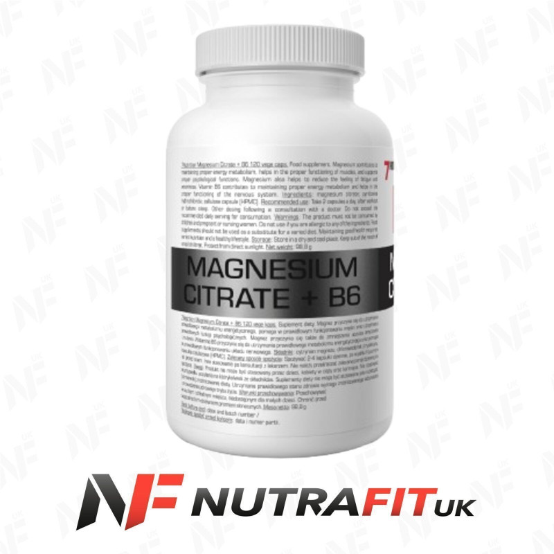7Nutrition Magnesium Citrate + B6 120 Caps 7Nutrition Magnesium Citrate + B6 120 Caps