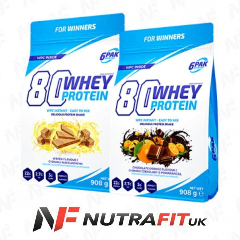 6PAK Nutrition 80 Whey Protein Powder