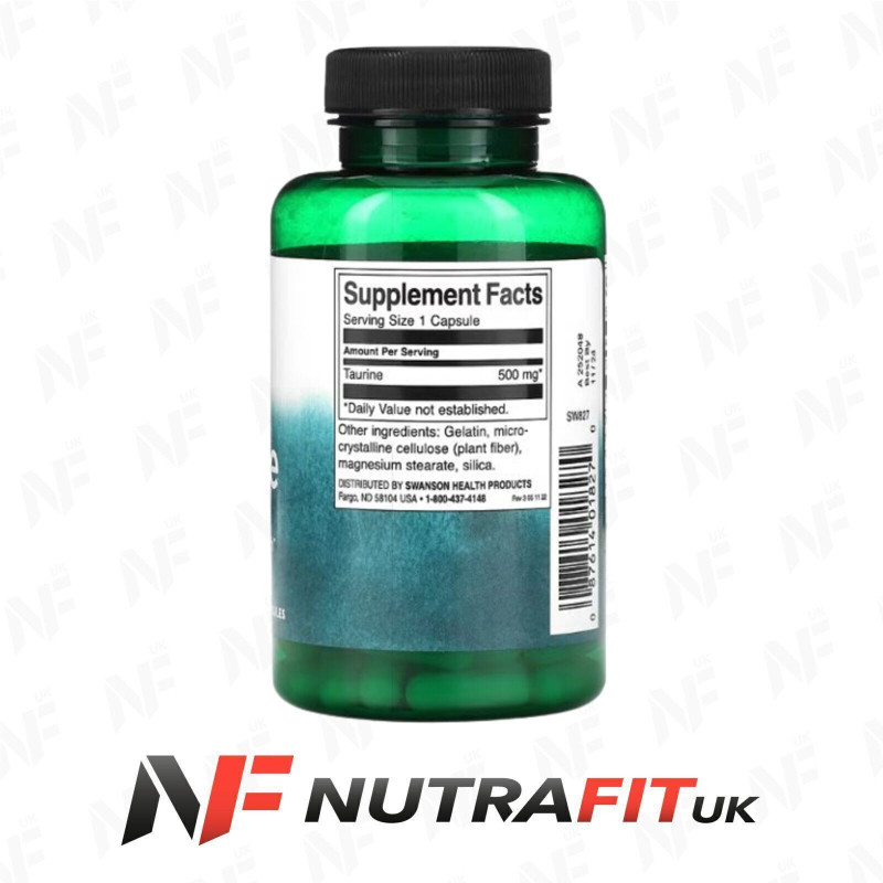 Swanson Taurine 500mg 100 Caps Swanson Taurine 500mg 100 Caps