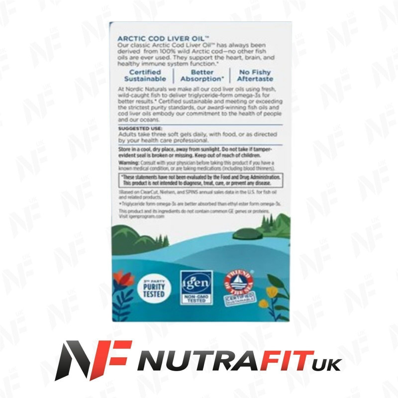 Nordic Naturals Arctic Cod Liver Oil 750 mg Softgels Nordic Naturals Arctic Cod Liver Oil 750 mg Softgels