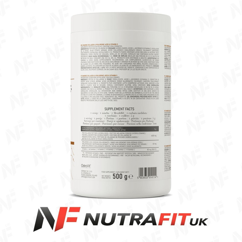 Ostrovit Marine Collagen + Hyaluronic Acid + Vitamin C 500g