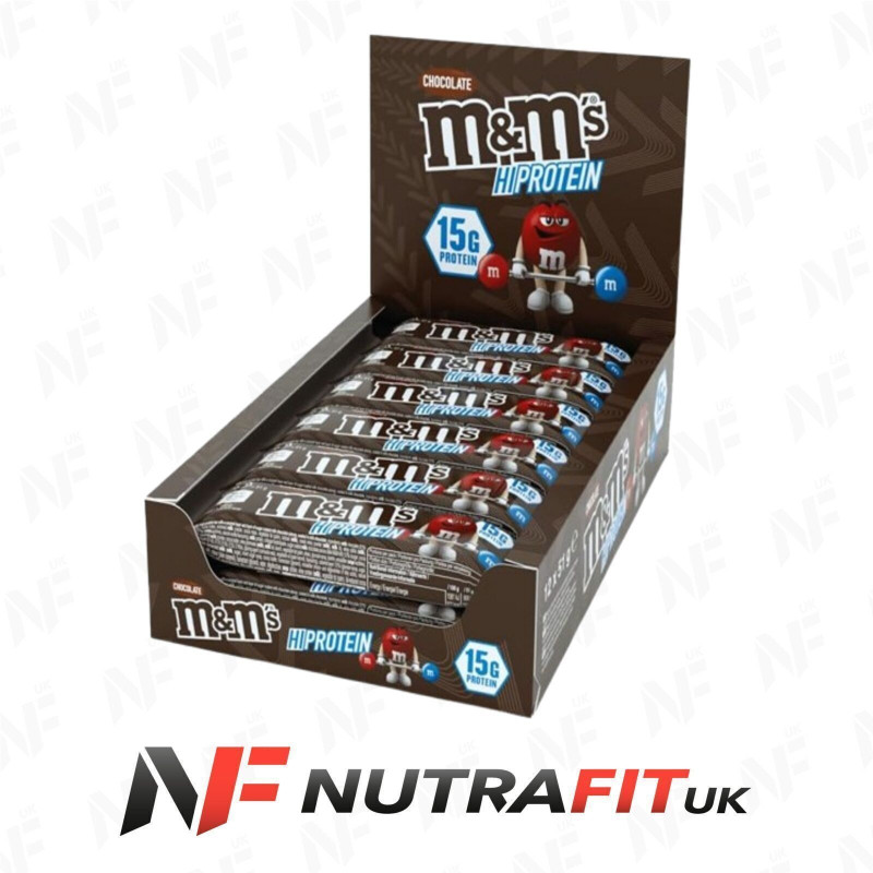M&m's M&m' Hi Protein Bars Chocolate Peanut 12 Snack Box 12 X 51 g