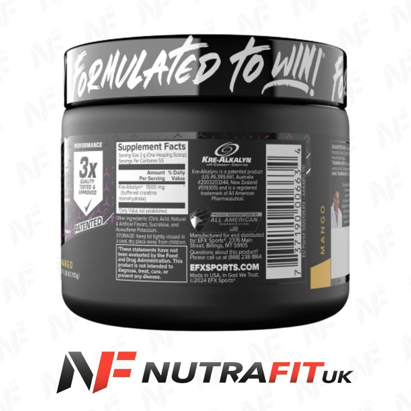 EFX Sports Kre-Alkalyn Flavoured Powder