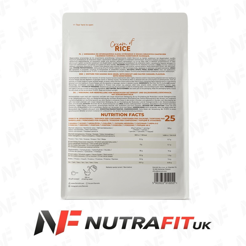 Ostrovit Cream Of Rice Powder 1000g Ostrovit Cream Of Rice Powder 1000g