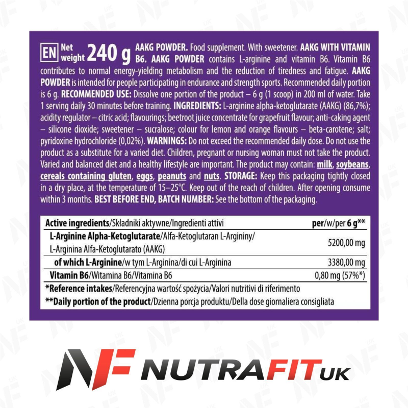 Trec Nutrition AAKG Flavoured Powder 240 g Trec Nutrition AAKG Flavoured Powder 240 g