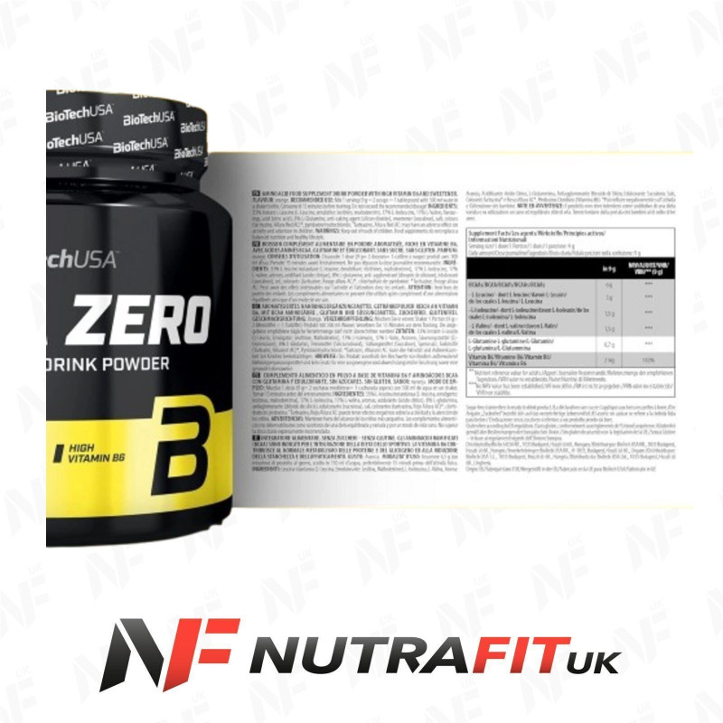 BIOTECH USA BCAA ZERO amino acid drink no sugar gluten free halal powder BIOTECH USA BCAA ZERO amino acid drink no sugar gluten free halal powder