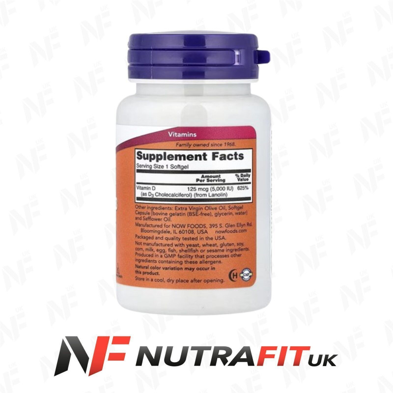 Now Foods Vitamin D-3 5,000 IU 120 Softgels