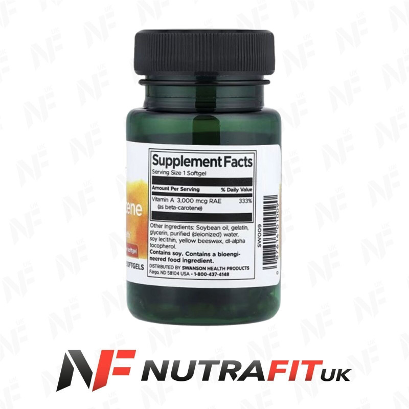 Swanson Beta Carotene 10,000 IU Softgels Swanson Beta Carotene 10,000 IU Softgels