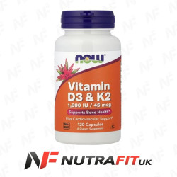 Now Foods Vitamin D3 & K2 1000 IU 120 Caps