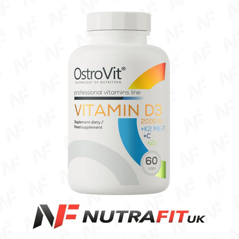 Ostrovit Vitamin D3 2000 IU + K2 MK-7 + C + ZN 60 Caps Ostrovit Vitamin D3 2000 IU + K2 MK-7 + C + ZN 60 Caps