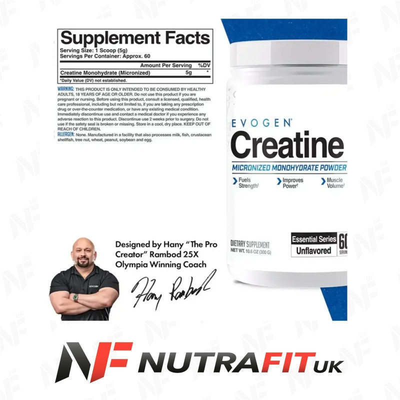 Evogen Creatine Unflavoured Powder 300g