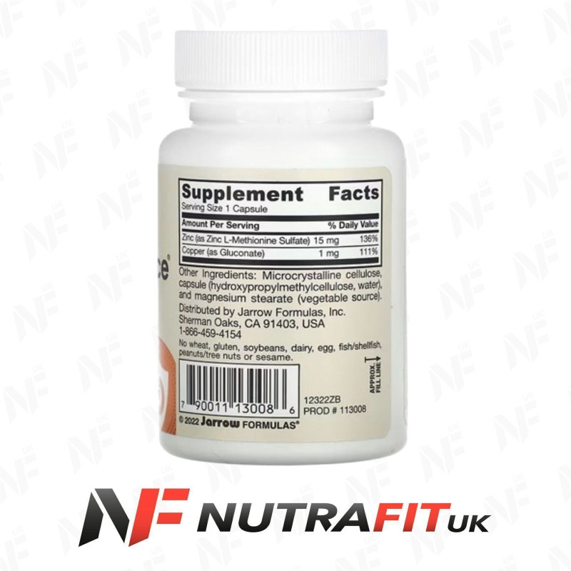 Jarrow Formulas Zinc Balance 100 Vegan Caps