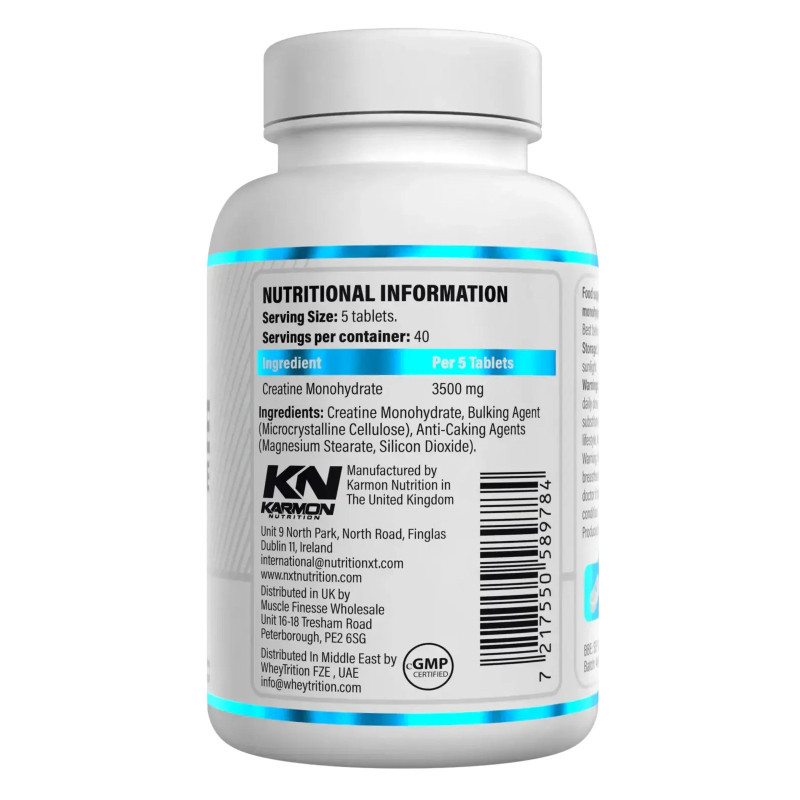 NXT Nutrition Creatine Monohydrate 200 Tabs NXT Nutrition Creatine Monohydrate 200 Tabs