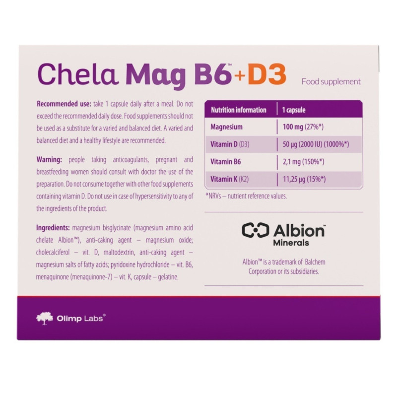 Olimp Labs Chela Mag B6+D3 30 Caps
