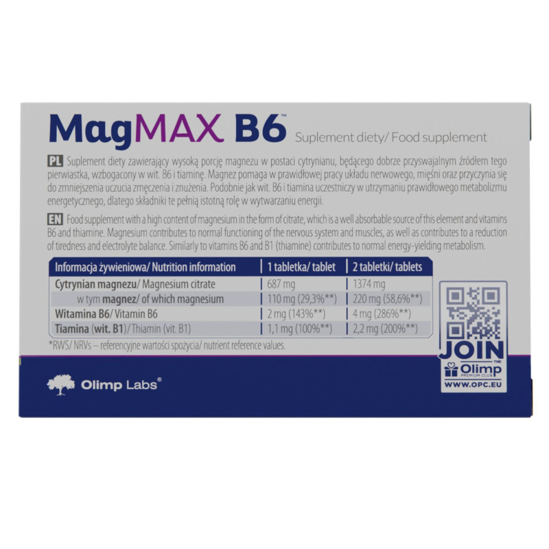 Olimp Labs MagMax B6 50 Tabs