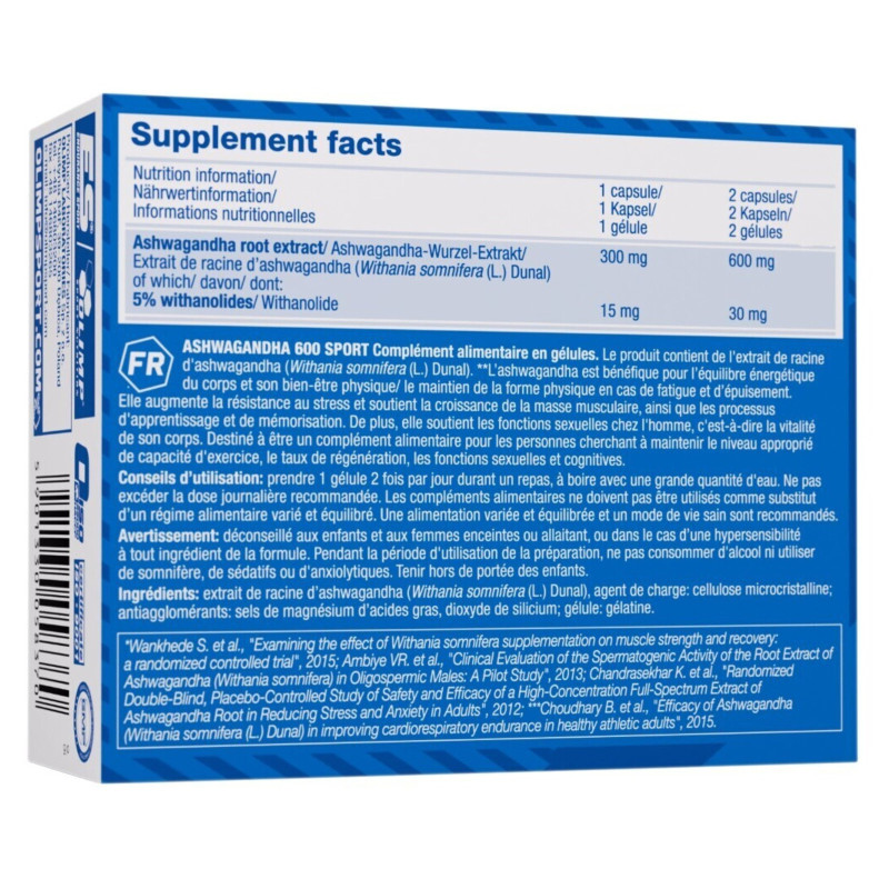 Olimp Nutrition Ashwagandha 600 Sport 60 Caps Olimp Nutrition Ashwagandha 600 Sport 60 Caps