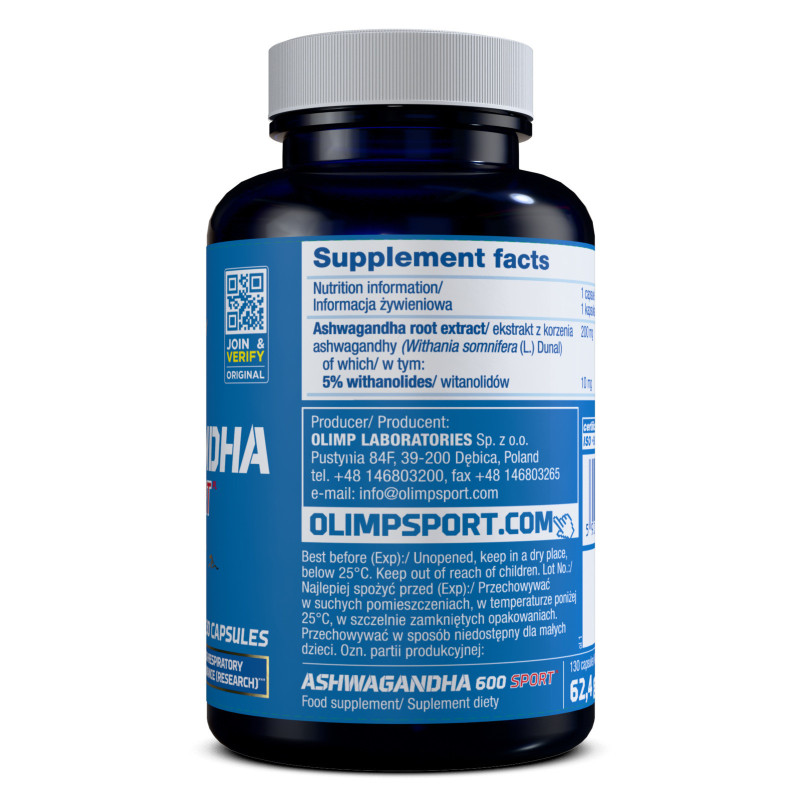 Olimp Nutrition Ashwagandha 600 Sport 130 caps