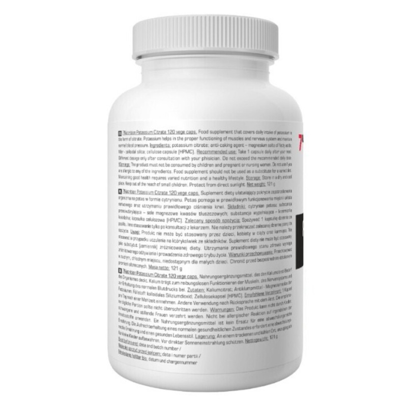 7Nutrition Potassium Citrate 120 Vege Caps