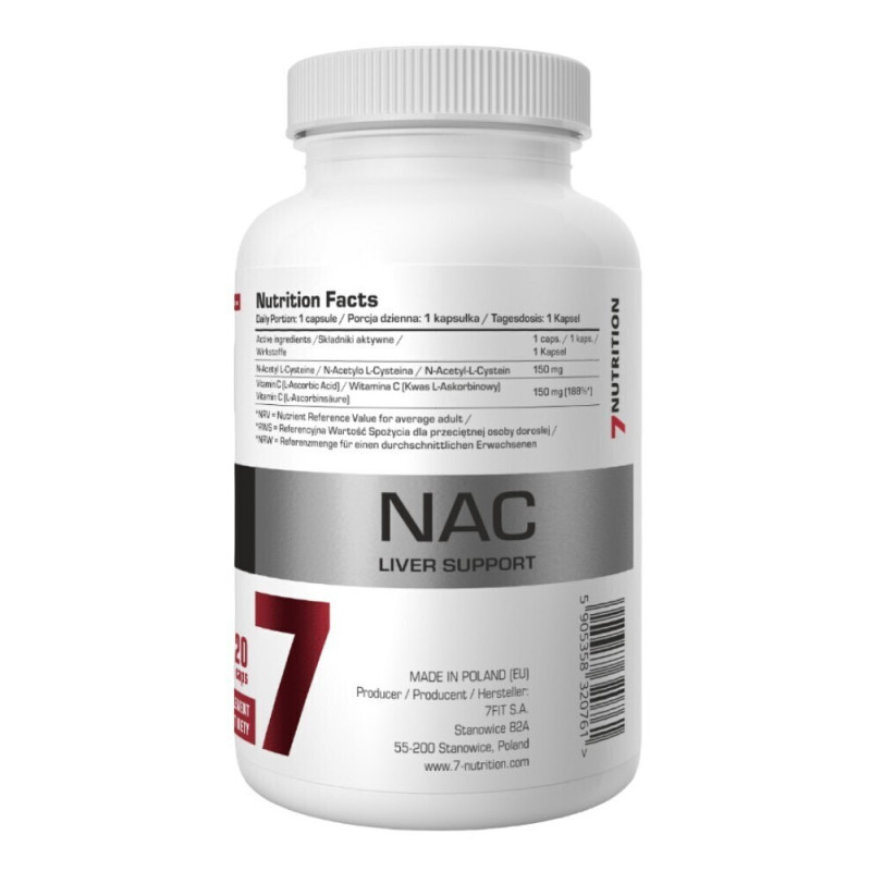 7Nutrition NAC 120 Vege Caps