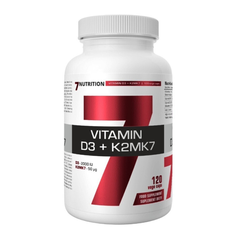 7Nutrition Vitamin D3 + K2MK7 120 Vege Caps