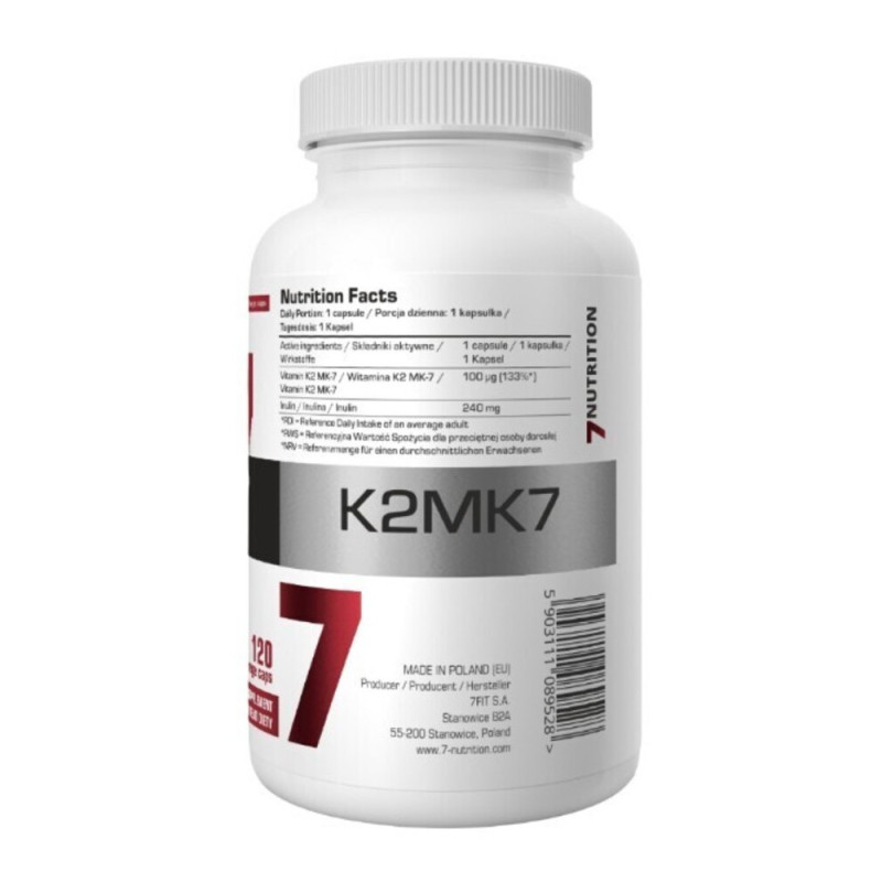 7Nutrition K2MK7 120 Vege Caps