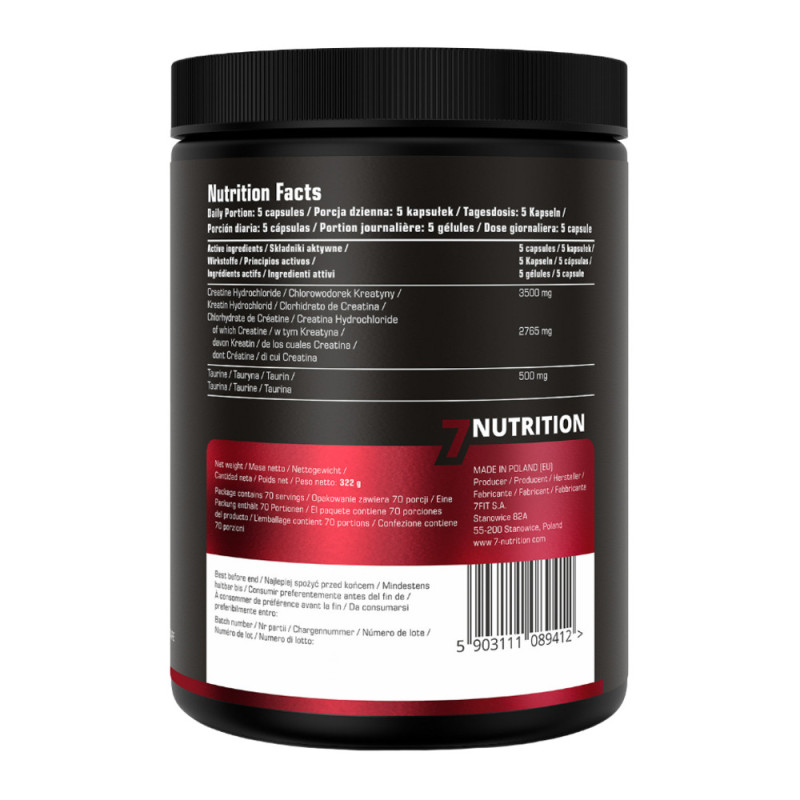 7Nutrition HCL Creatine 350 Vege Caps