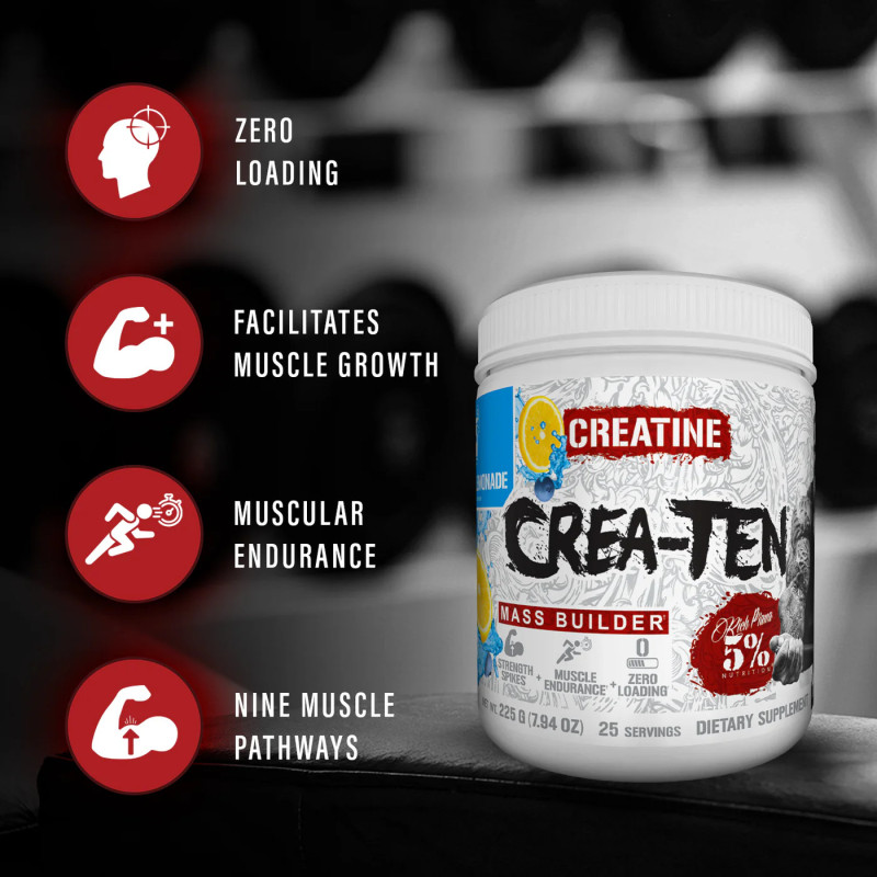 Rich Piana 5% Nutrition Crea-Ten Powder 270g Rich Piana 5% Nutrition Crea-Ten Powder 270g