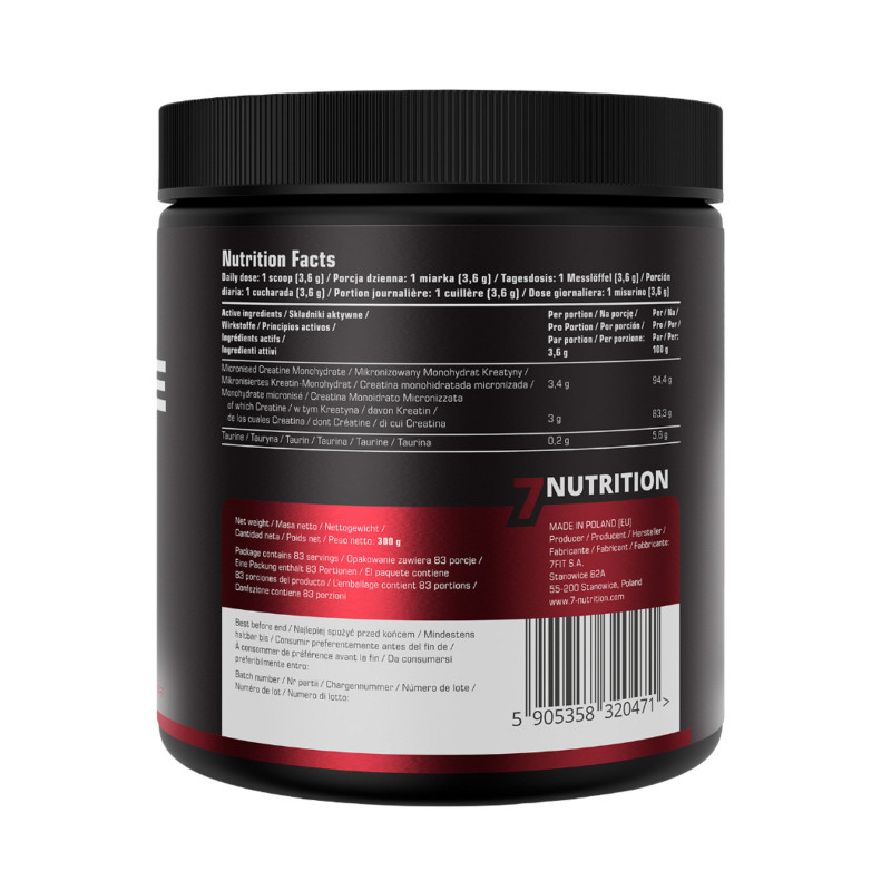 7Nutrition Creatine Monohydrate Powder