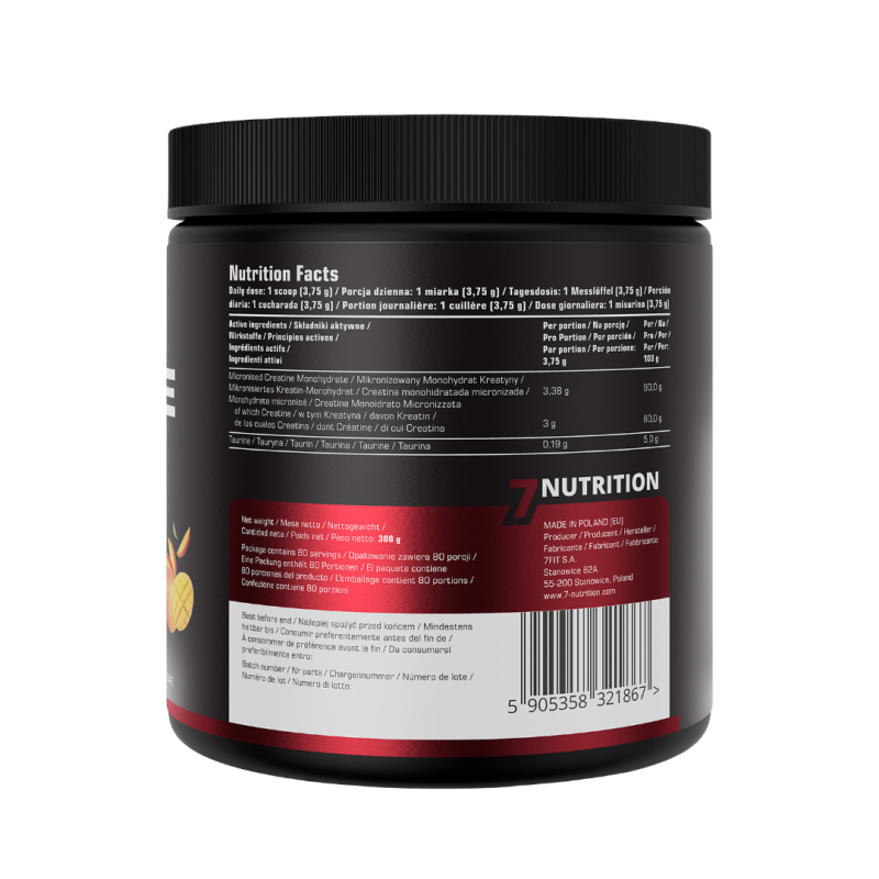 7Nutrition Creatine Monohydrate Flavoured Powder 7Nutrition Creatine Monohydrate Flavoured Powder