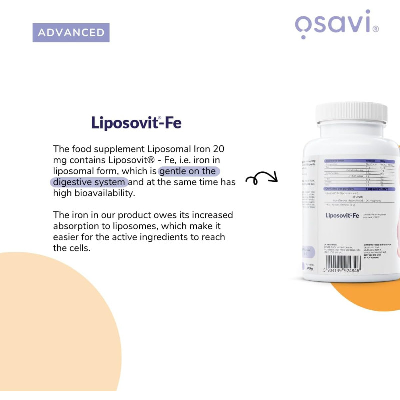 Osavi Liposomal Iron Vegan Caps Osavi Liposomal Iron Vegan Caps