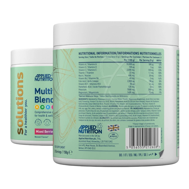 Applied Nutrition Solutions Multivitamin Blend 150g Applied Nutrition Solutions Multivitamin Blend 150g