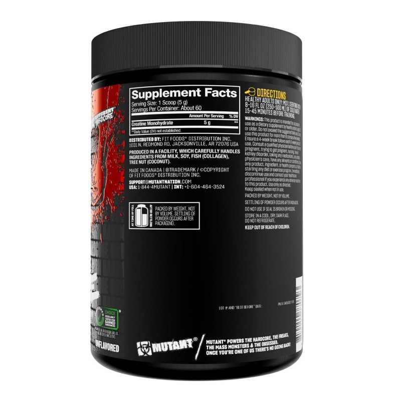 Mutant Creatine Unflavoured Powder 300g