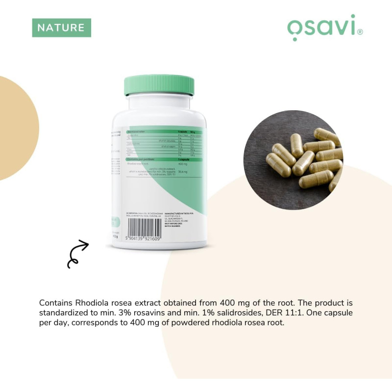 Osavi Rhodiola Rosea Vegan Caps Osavi Rhodiola Rosea Vegan Caps